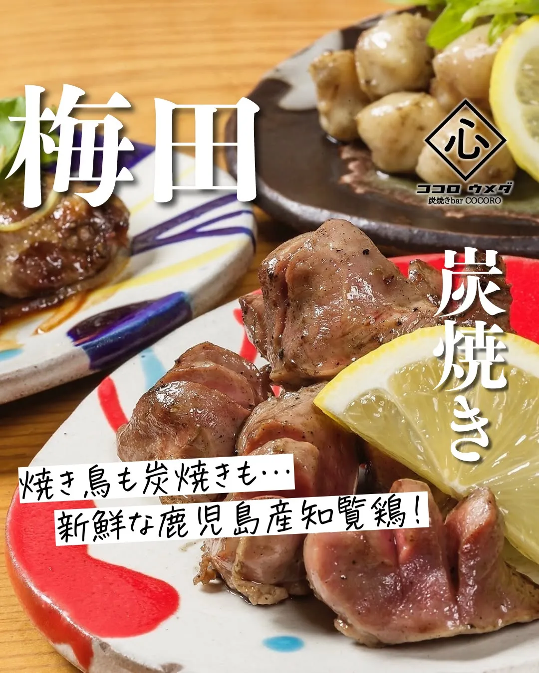 焼き鳥や炭焼き料理には、